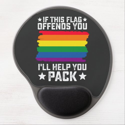 LGBT Pride If This Flag Offends You Ill Help You Gel Mouse Pad