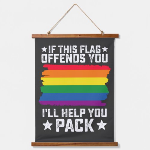 LGBT Pride If This Flag Offends You Ill Help You Hanging Tapestry