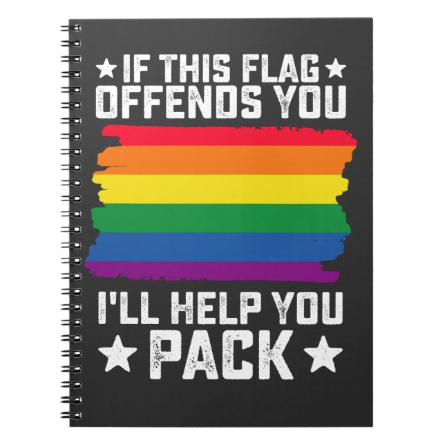 LGBT Pride If This Flag Offends You I'll Help You Notebook (Front)