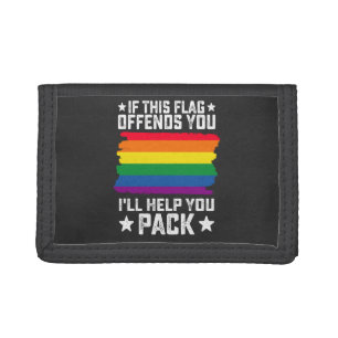 LGBT Pride If This Flag Offends You I'll Help You Trifold Wallet
