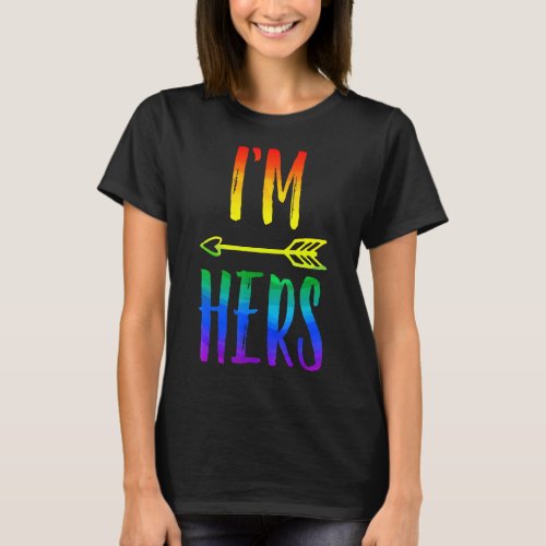 Lgbt Pride Im Her Shes Mine Lesbian Couple Match T_Shirt