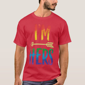 LGBT Pride Im Her Shes Mine Lesbian Couple Matchin T-Shirt