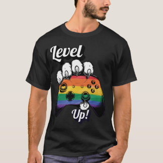 LGBT Pride Level Up Tiger Paw Controller Tee 2026