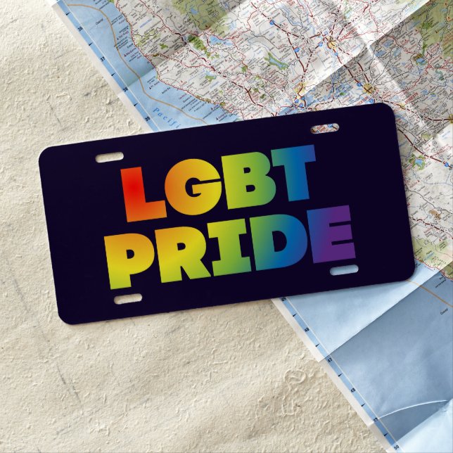LGBT PRIDE LICENSE PLATE (In Situ)
