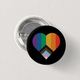 LGBT+pride love. Rainbow flag     Button