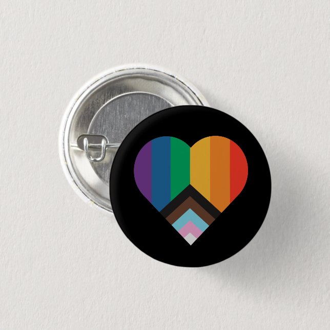 LGBT+pride love. Rainbow flag     Button (Front & Back)