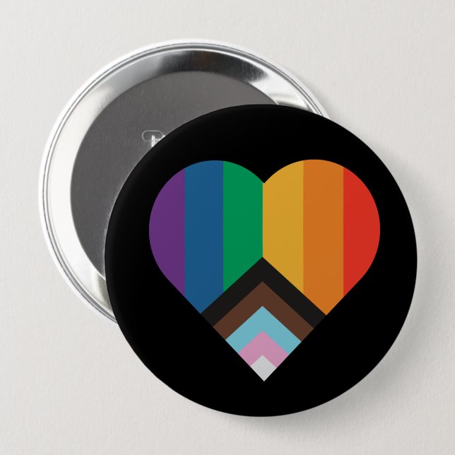 LGBT+pride love. Rainbow flag     Button (Front & Back)