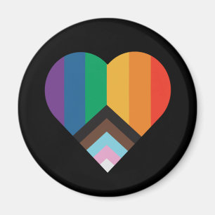 LGBT+pride love. Rainbow flag     Button Magnet
