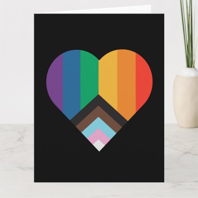 LGBT+pride love. Rainbow flag    Card (Front)