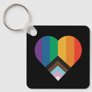 LGBT+pride love. Rainbow flag Keychain