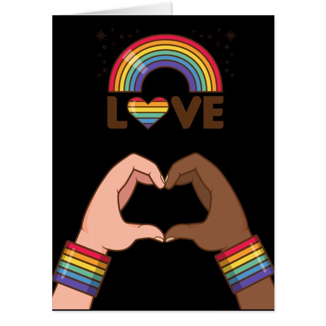 LGBT+Pride. Love rainbow. Heart.      Card (Front)