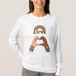LGBT+Pride. Love rainbow. Heart.          T-Shirt
