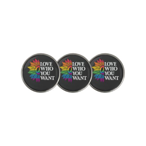 LGBT Pride Love Who You Want Gay Lesbian Golf Ball Marker