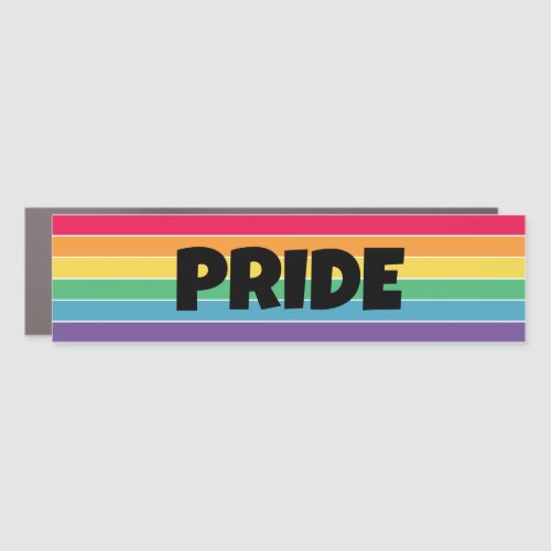 LGBT Pride Magnet  Rainbow Stripe