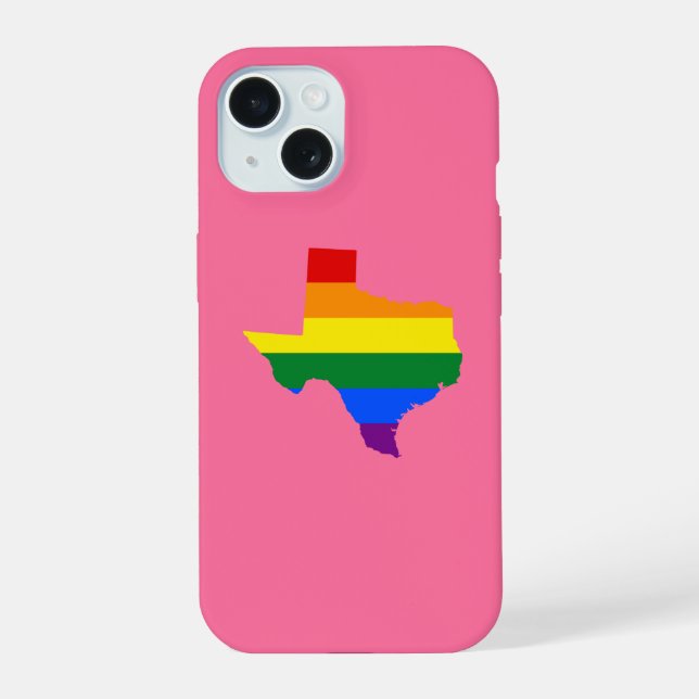 LGBT pride map of Texas Case-Mate iPhone Case (Back)