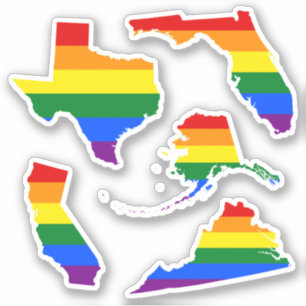 LGBT Pride Maps of states Sticker