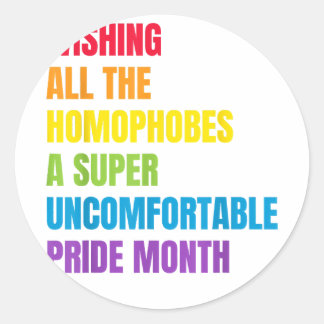 LGBT Pride Month Design for Gay Pride Copy Classic Round Sticker