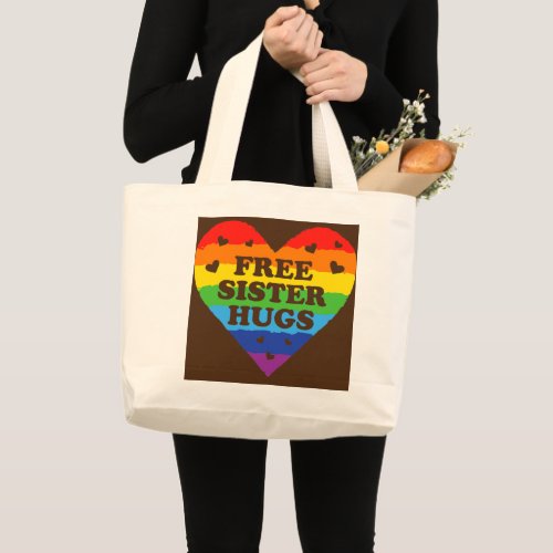 LGBT Pride Month June Diversity Awareness Free Large Tote Bag