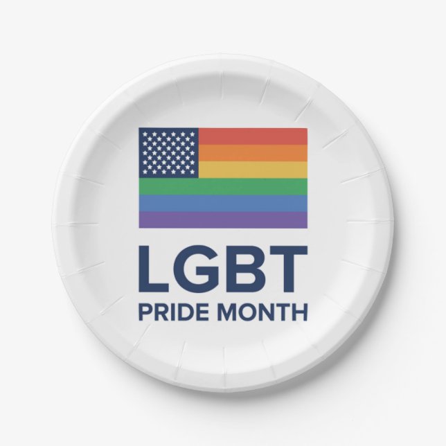 LGBT Pride Month | United States Paper Plates (Front)