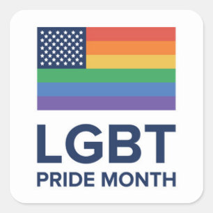 LGBT Pride Month United States Square Sticker