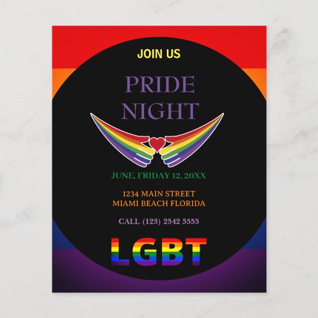 LGBT Pride Night Flyer  (Front)