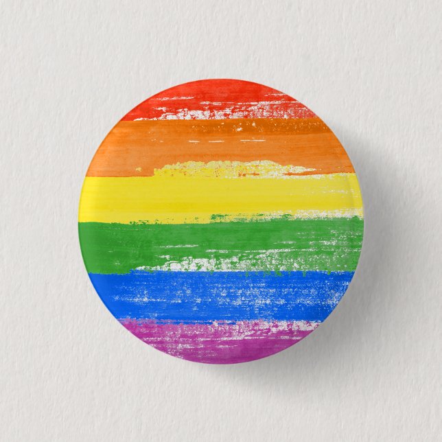 LGBT Pride Paint Button (Front)