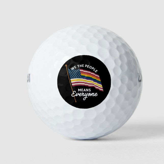 LGBT Pride Parade We The People Means Everyone  Golf Balls (Front)