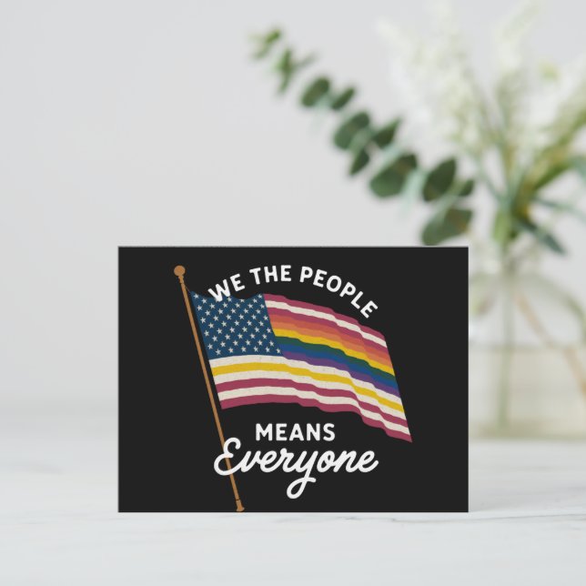 LGBT Pride Parade We The People Means Everyone  Postcard (Standing Front)