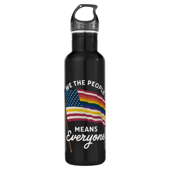 LGBT Pride Parade We The People Means Everyone  Stainless Steel Water Bottle (Front)