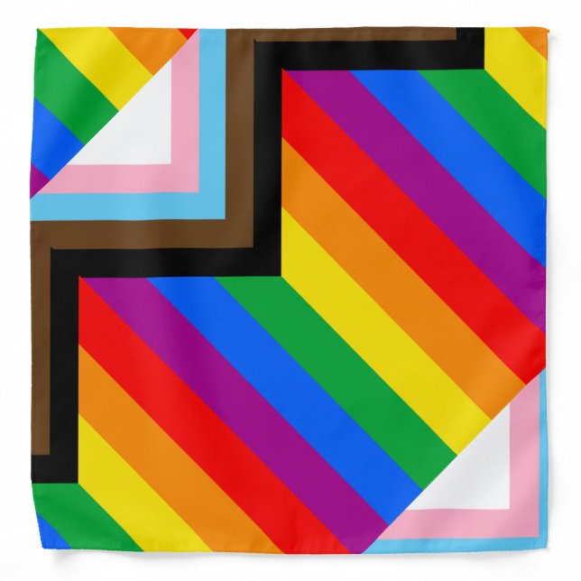 LGBT PRIDE (Progress Pride) Bandana (Front)