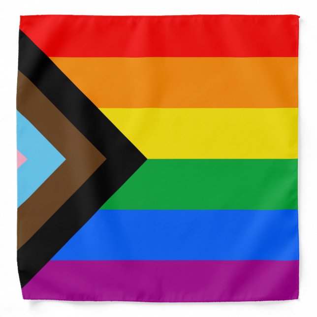 LGBT PRIDE (Progress Pride) Bandana (Front)