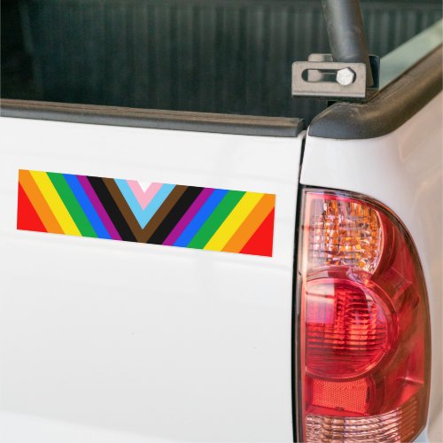 LGBT PRIDE Progress Pride Bumper Sticker