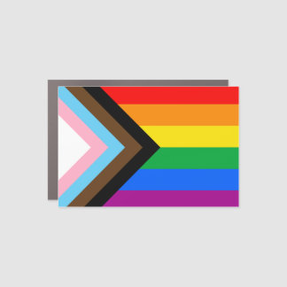 LGBT PRIDE (Progress Pride) Car Magnet