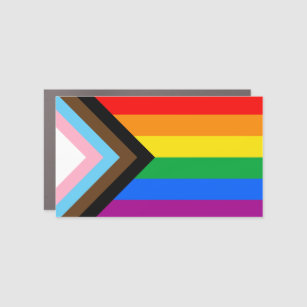 LGBT PRIDE (Progress Pride) Car Magnet
