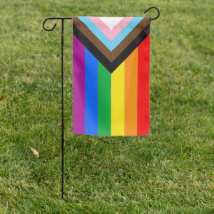LGBT PRIDE (Progress Pride) Garden Flag