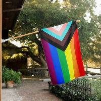 LGBT PRIDE (Progress Pride) House Flag