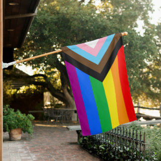 LGBT PRIDE (Progress Pride) House Flag