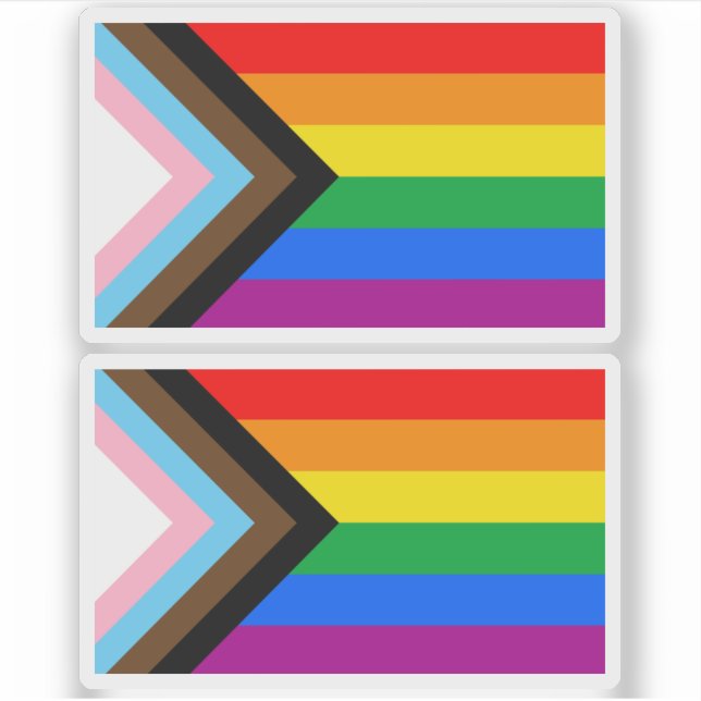LGBT PRIDE (Progress Pride) Sticker (Front)