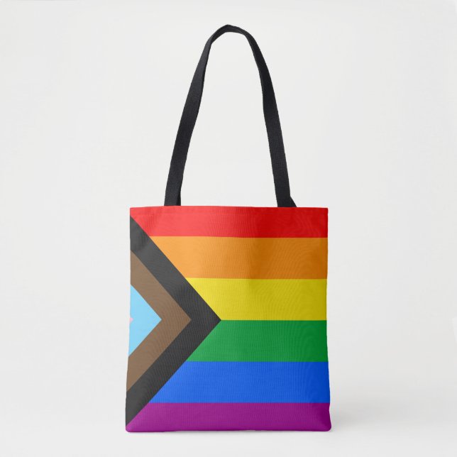 LGBT PRIDE (Progress Pride) Tote Bag (Front)