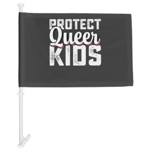 LGBT Pride Protect Queer Kids Car Flag