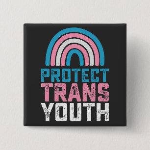 LGBT Pride Protect Trans Transgender Youth Kids Button