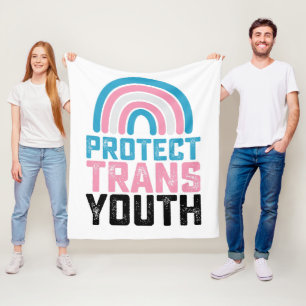 LGBT Pride Protect Trans Transgender Youth Kids Fleece Blanket