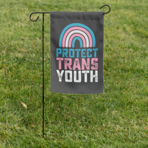 LGBT Pride Protect Trans Transgender Youth Kids Garden Flag