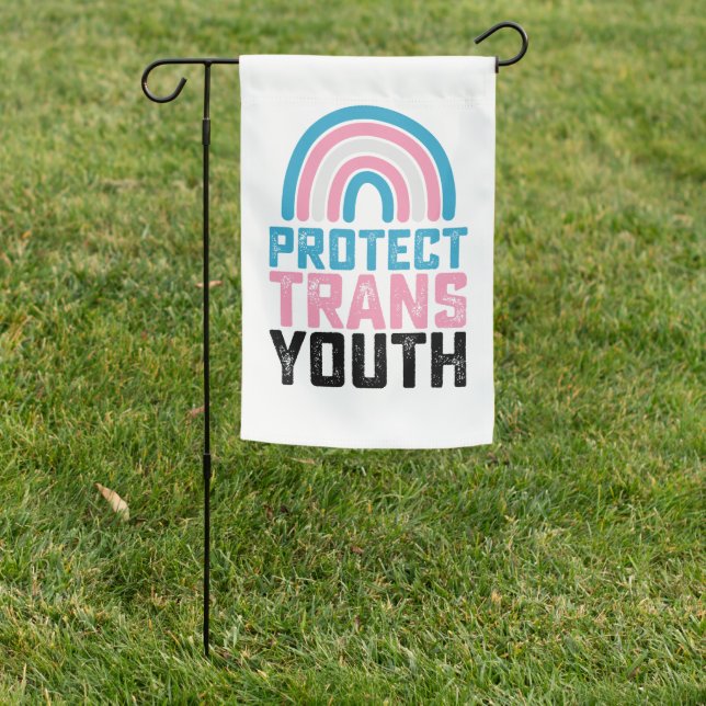 LGBT Pride Protect Trans Transgender Youth Kids Garden Flag (In SItu)