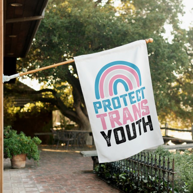 LGBT Pride Protect Trans Transgender Youth Kids House Flag (In SItu)