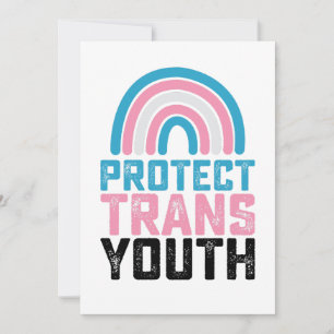 LGBT Pride Protect Trans Transgender Youth Kids Invitation