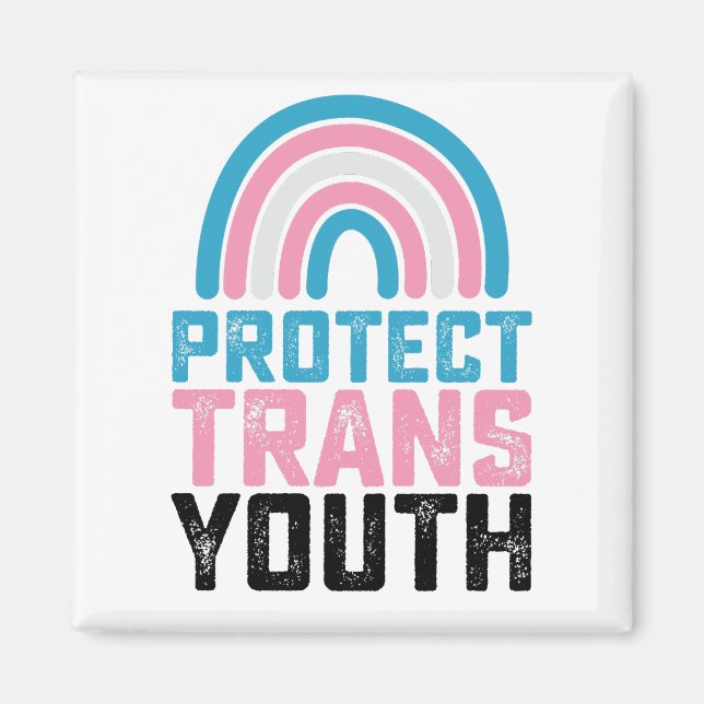 LGBT Pride Protect Trans Transgender Youth Kids Magnet (Front)
