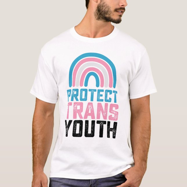 LGBT Pride Protect Trans Transgender Youth Kids T-Shirt (Front)