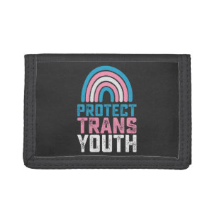 LGBT Pride Protect Trans Transgender Youth Kids Tri-fold Wallet