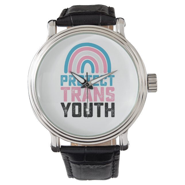 LGBT Pride Protect Trans Transgender Youth Kids Watch (Front)